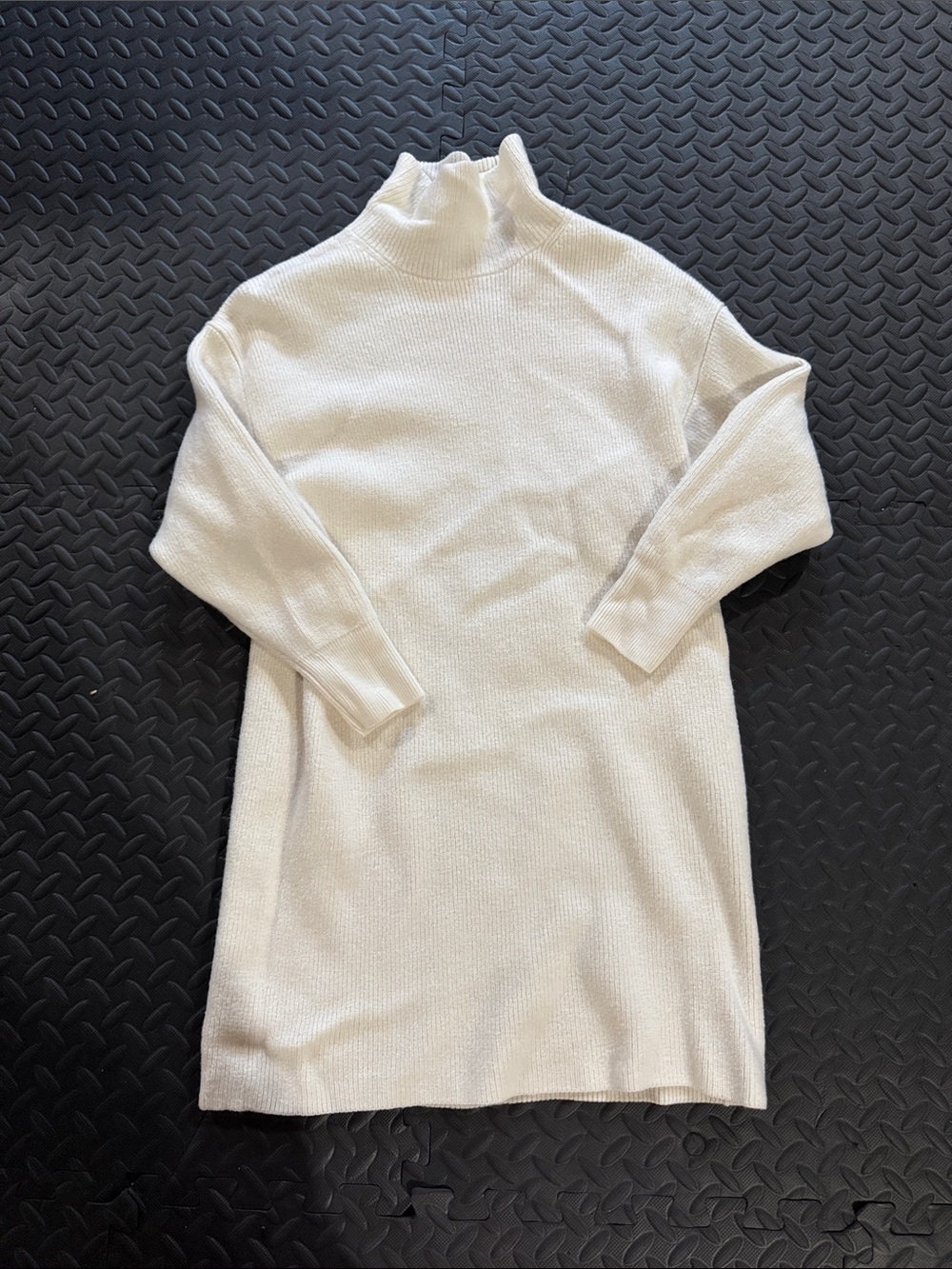 Aritzia Cream Turtleneck Sweater Dress